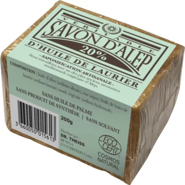 Savon d'Alep 20% d'huile de laurier 200g Dr Theiss