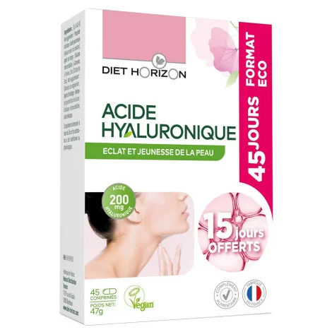 Acide hyaluronique pack eco 45 comprimés Diet Horizon VEGAN