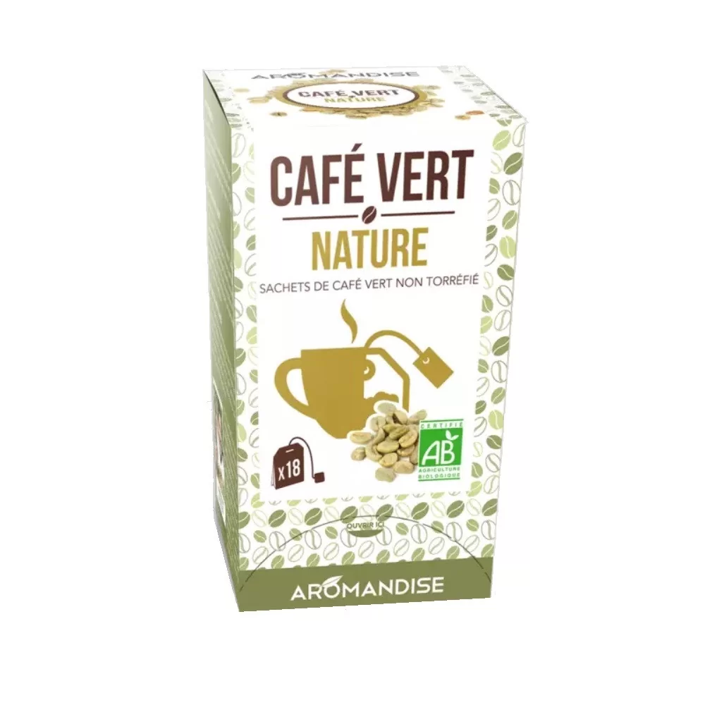 Café vert nature 18 sachets Aromandise BIO