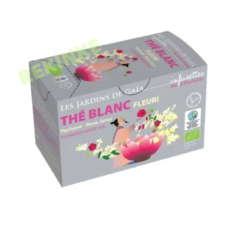 Thé blanc fleuri rose-lotus 20 sachets Les Jardins de Gaïa BIO