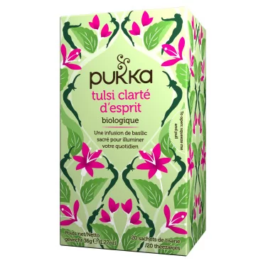 Tulsi clarté d'esprit 20 sachets Pukka BIO