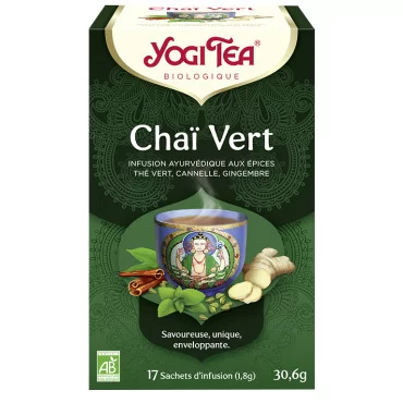 Infusion chaï vert 17 sachets Yogi Tea BIO