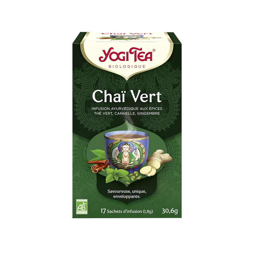 Infusion chaï vert 17 sachets Yogi Tea BIO