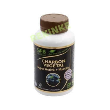 Charbon végétal super activé myrtilles 120 gélules SFB
