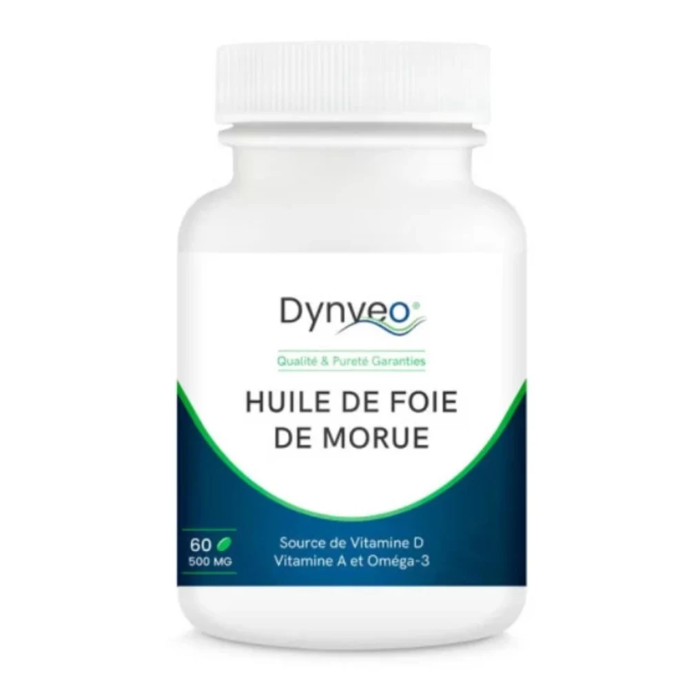 Huile de foie de morue 60 capsules de 500mg Dynveo